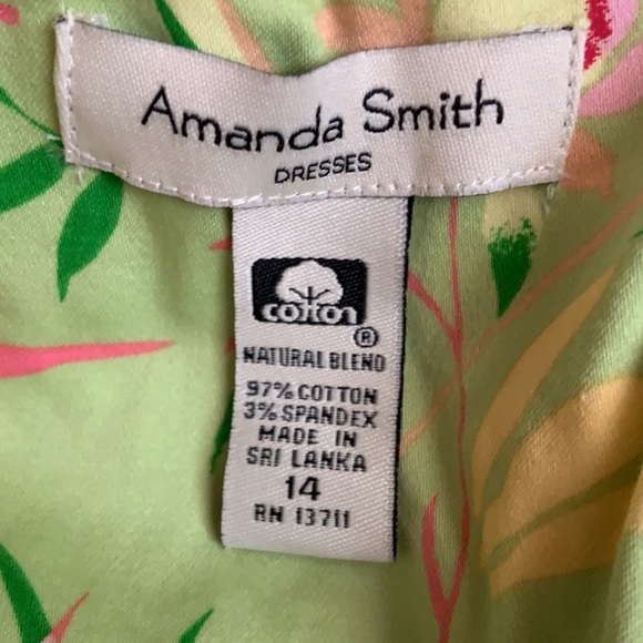 Light Green and Pink Floral Dress - Picture 5 of 5